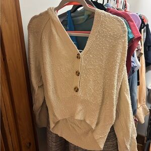 Free People Button-Up Sweater